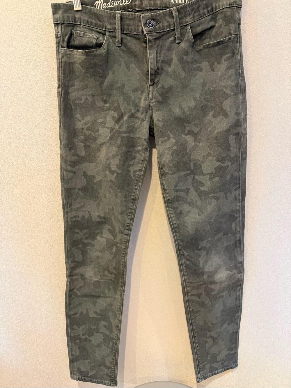 Madewell Green Camo Skinny Pants